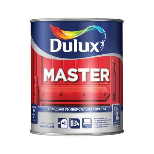 Краска д/радиаторов и мебели Master lux aqua 40  база BW 1л.Dulux 5134983