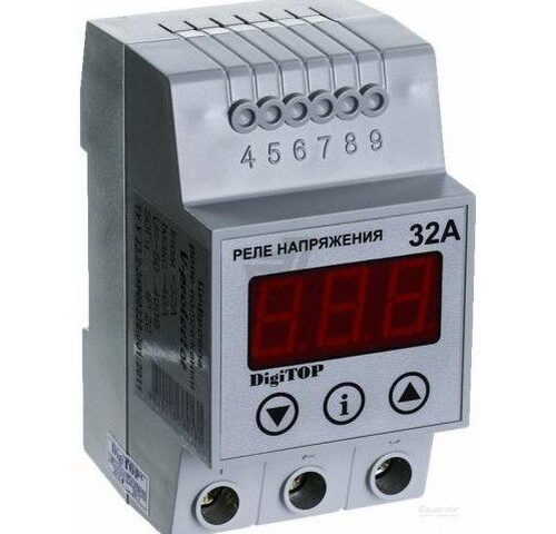 Схема реле напряжения digitop vp 32a Реле напряжения Vp-32A