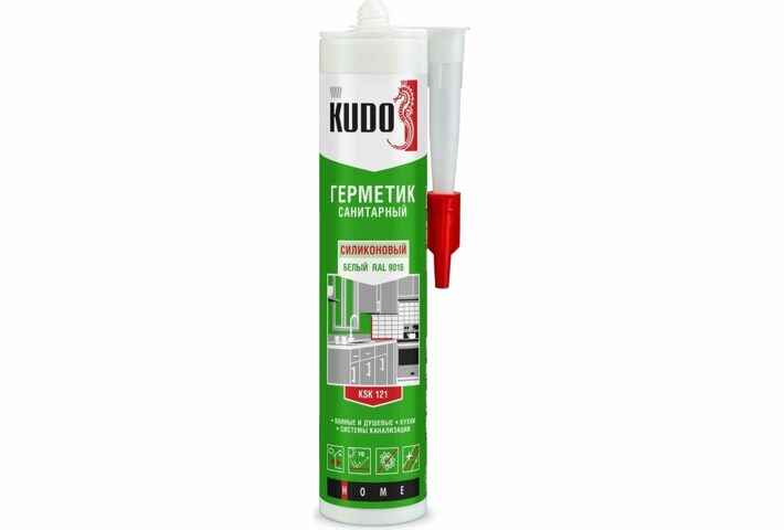 Герметик силикон.санитарный белый 280мл "KUDO" KSK-121 205394